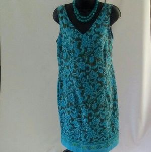 Kathy Lee Collection Turquoise Dress